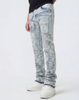 W by Waimea Men's "The Bulldog" Rhinestone Stacked Fit Jeans