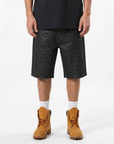 Men's Jet Black Python Short