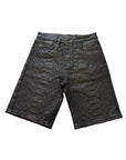 Men's Jet Black Python Short