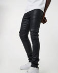 Waimea Men’s Jet Black Wax-Coated Cargo Jeans