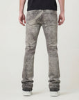 Waimea Men's Stacked Fit Jean With Distressed Graphic Print & Rhinestone Embellishments