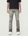 Waimea Men's Stacked Fit Jean With Distressed Graphic Print & Rhinestone Embellishments