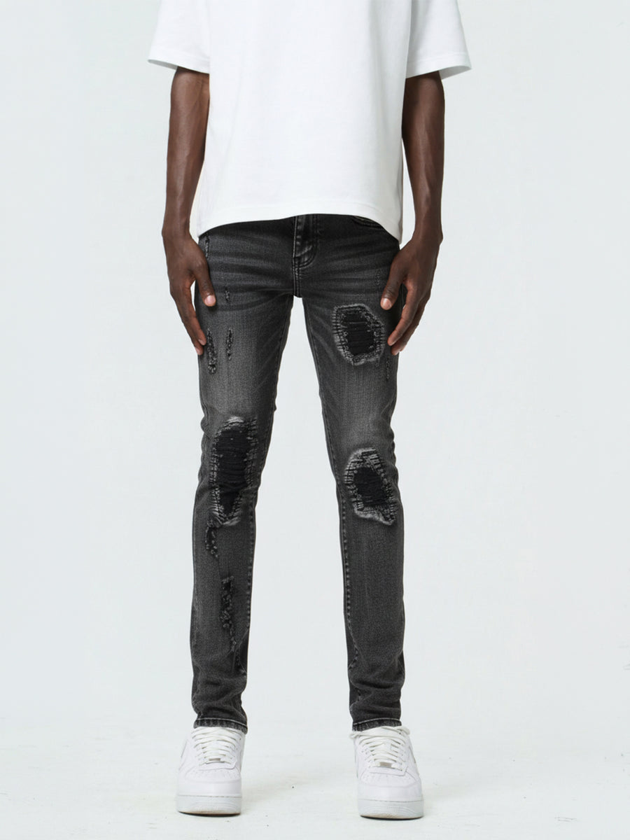 waimea スキニー　drip　29 WAIMEA Skinny Rip & Repair Jeans – DTLR