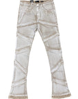 Waimea Men’s Brown Wash Diagonal Panel Stacked Fit Jeans