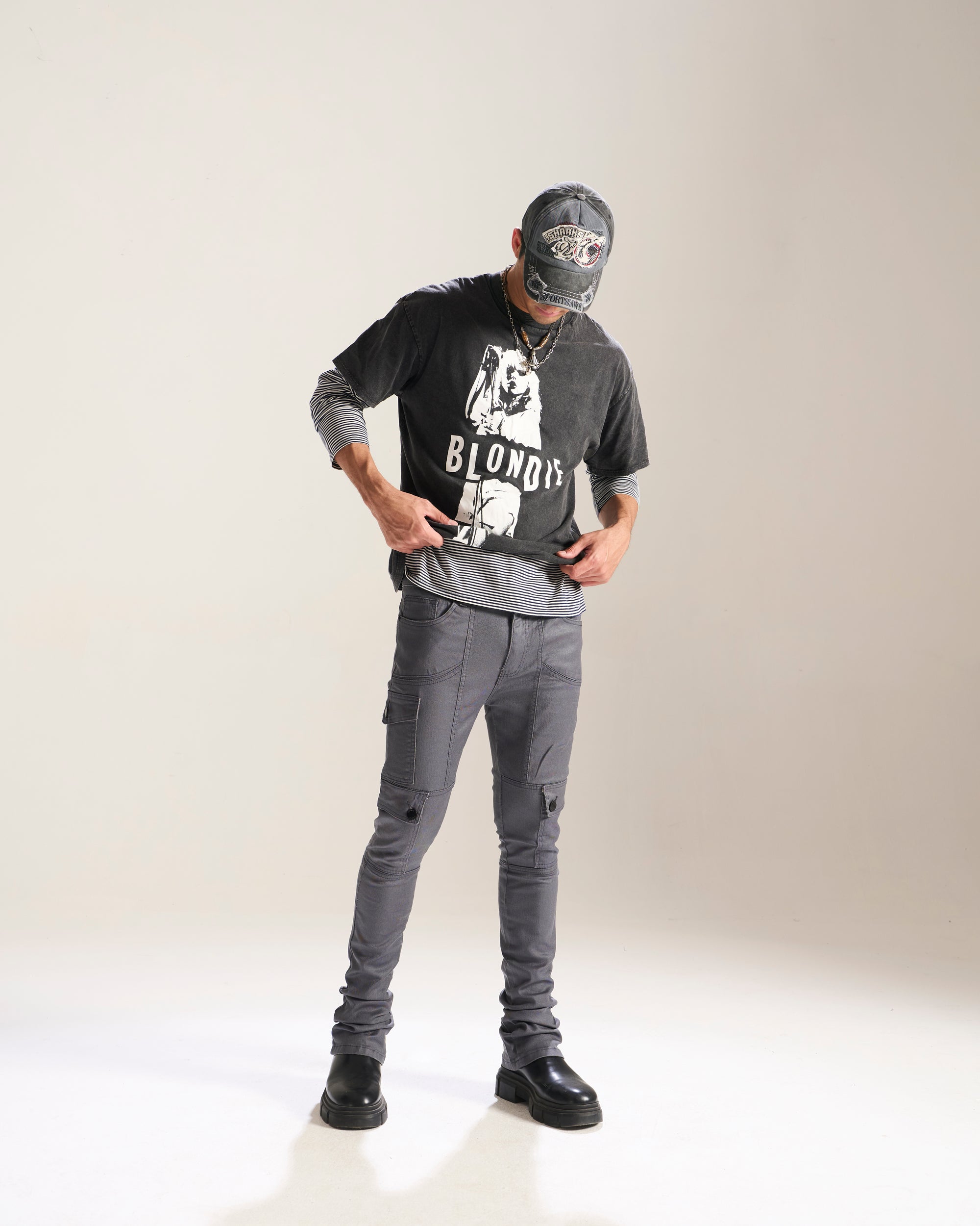 Waimea Men's Wax Coated Cargo Stacked Jeans