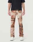 Waimea Men's Stacked Fit Jean With Distressed Graphic Print & Rhinestone Embellishments