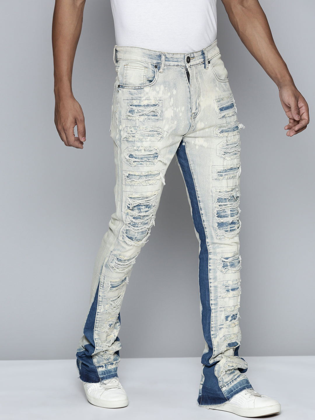 MENS STACKED JEANS