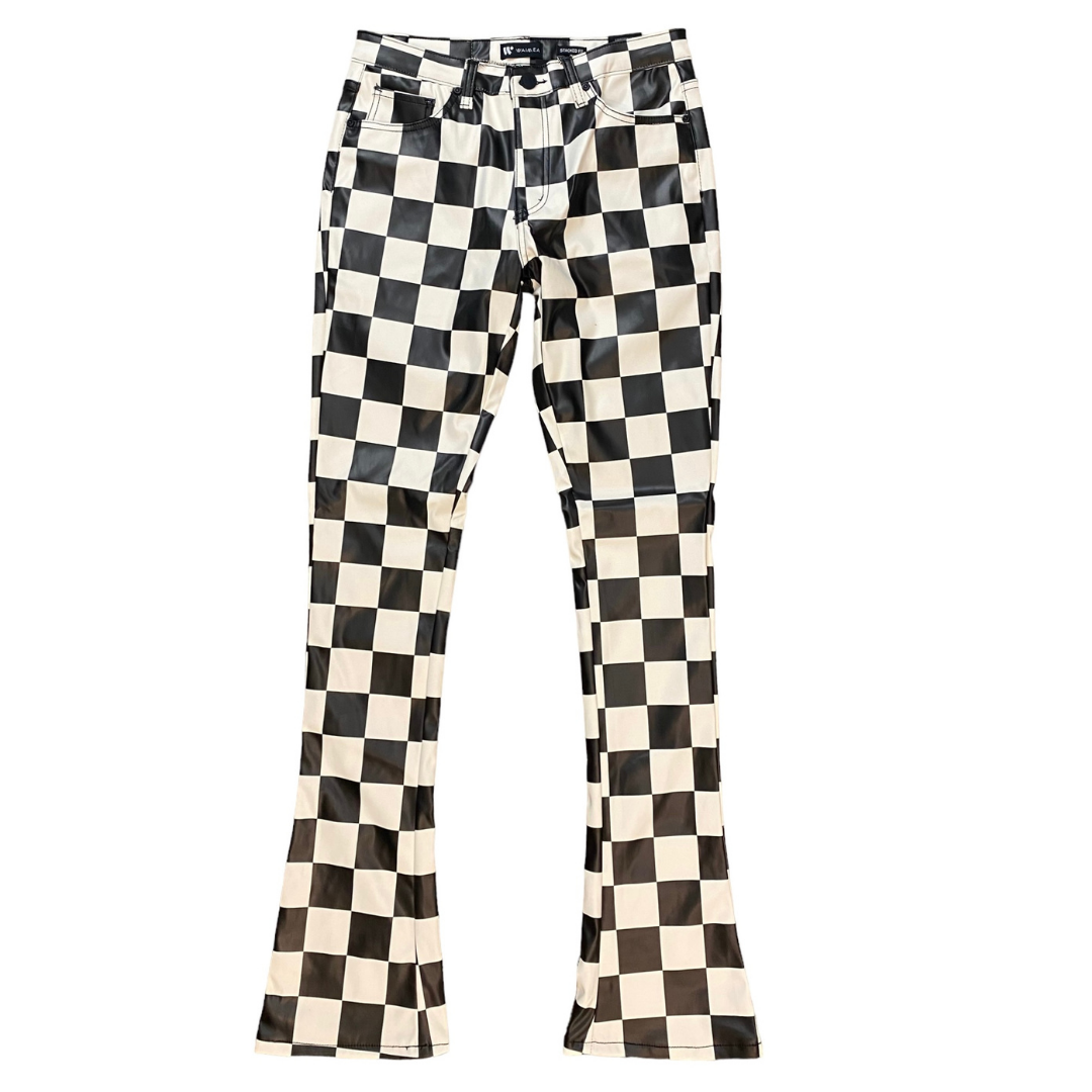 Waimea Men's Stacked Fit PU Leather Jeans
