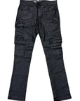 Waimea Men’s Jet Black Wax-Coated Cargo Jeans