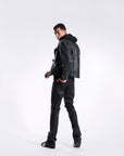 Waimea Men's Rock & Roll Wax Coated Studded Stacked Jeans