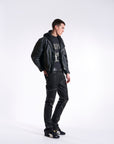 Waimea Men's Rock & Roll Wax Coated Studded Stacked Jeans