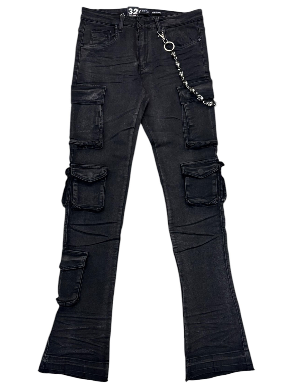 Waimea Men's Stacked Fit Jeans with Skull Chain