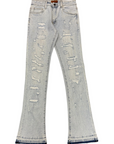 Waimea Men's Stacked Fit Jeans with Rhinestones Front and Back