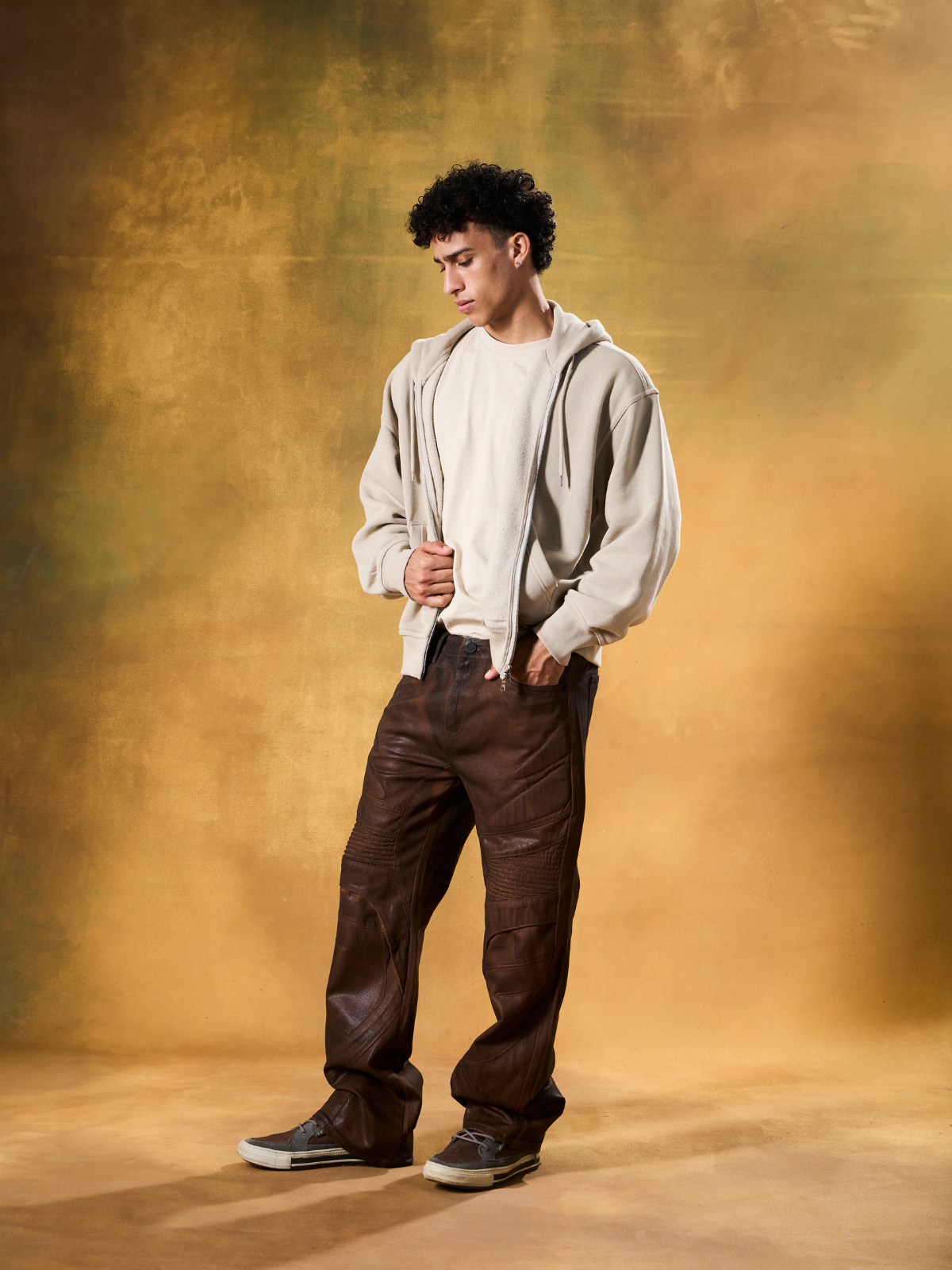 W By Waimea Men's Baggy Fit Wax Jeans