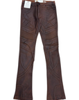 W by Waimea Men’s Stacked Fit Wax Jeans with Embossed Panels