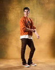 W by Waimea Men’s Stacked Fit Wax Jeans with Embossed Panels
