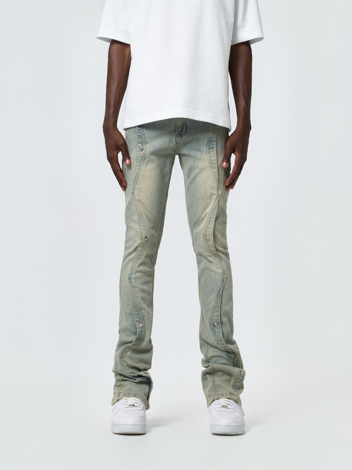 Waimea Men's Diamond Studs Stacked Jeans