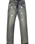 Waimea Men's Black Wash Skinny Jeans with Rips & Repair