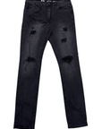 Waimea Men's Grey Wash Skinny Jeans with Rips & Repair
