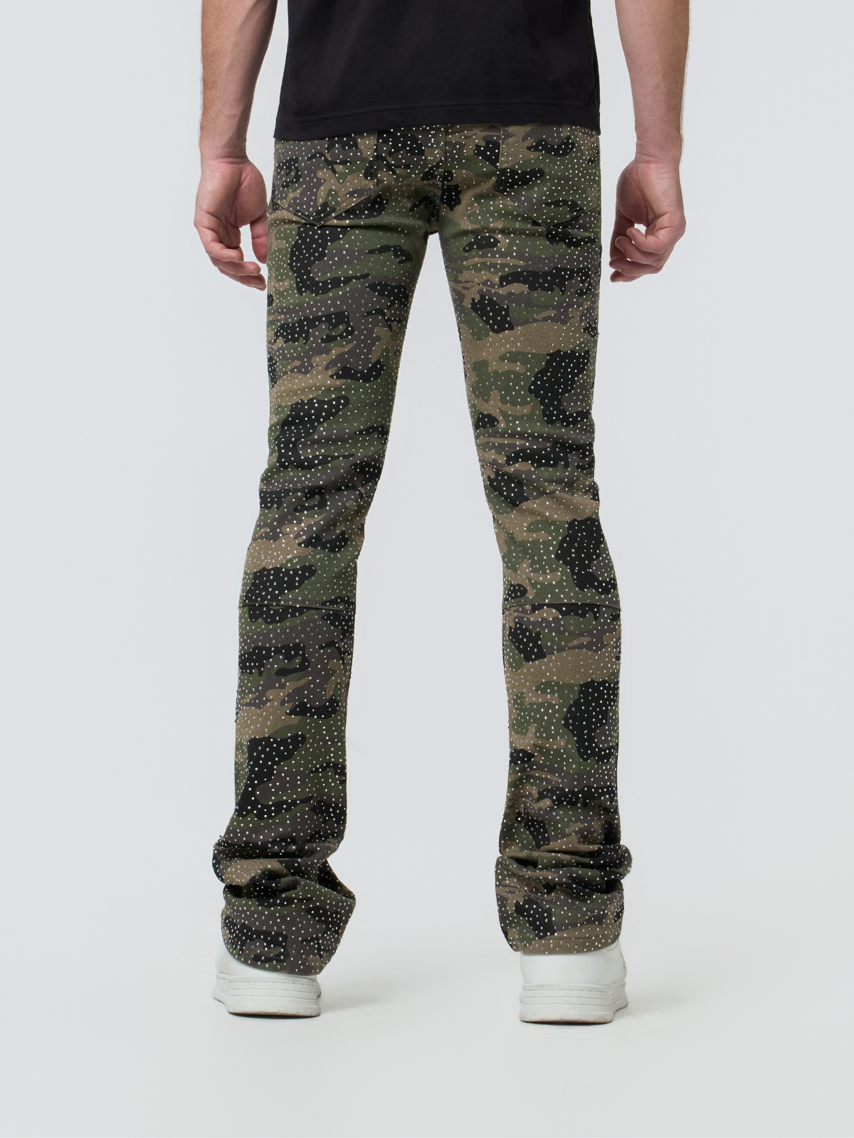 Waimea Men's Camo Rhinestones Stacked Jeans