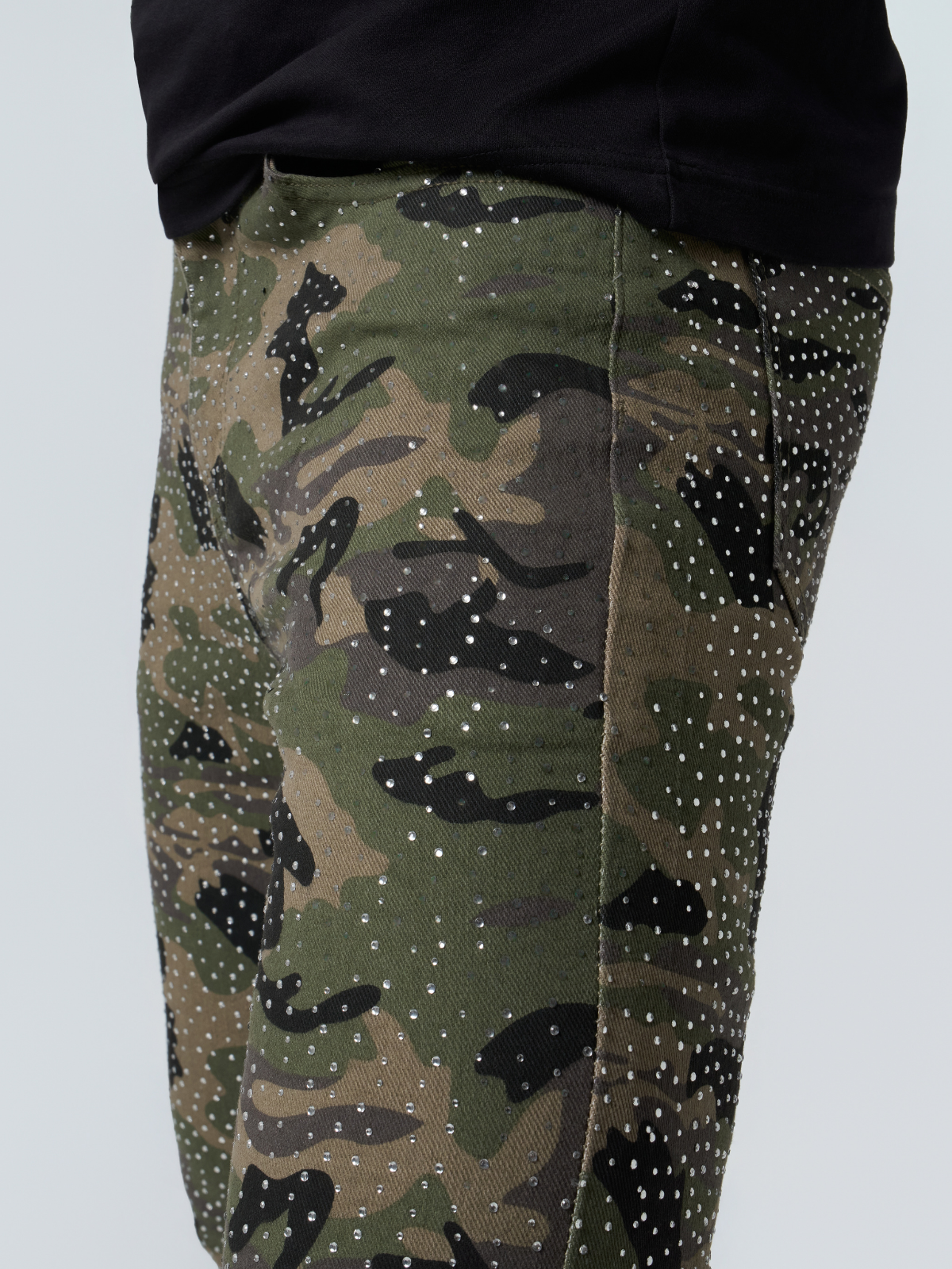 Waimea Men's Camo Rhinestones Stacked Jeans
