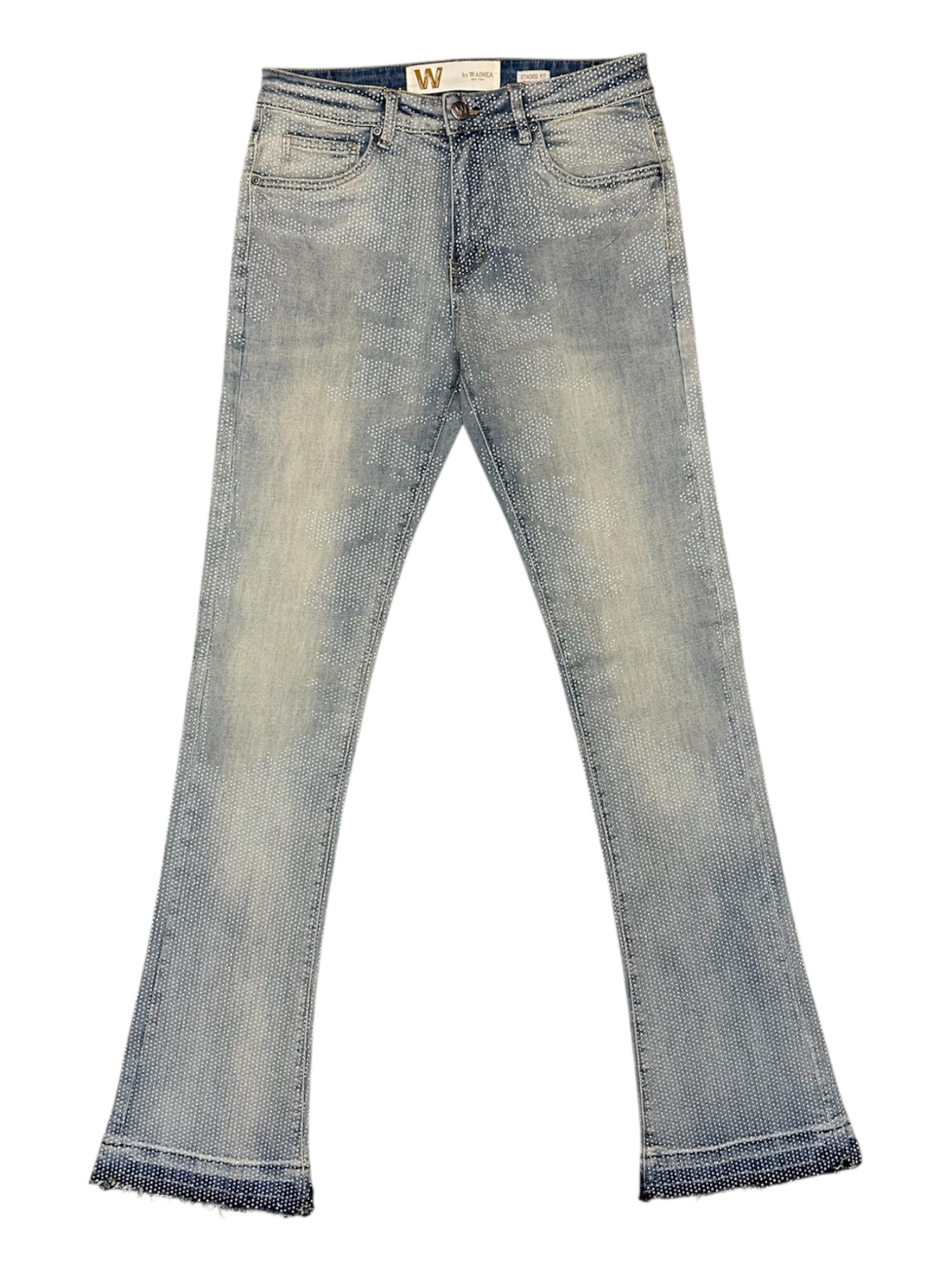 W by Waimea Men's Stacked Silver Stones Jeans