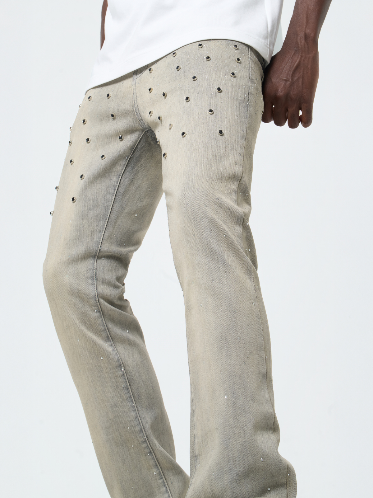 Waimea Men's Rhinestones (Front & Back) Stacked Jeans