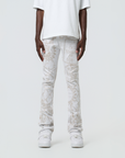W by Waimea Men's "The Bulldog" Rhinestone Stacked Fit Jeans