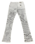 W by Waimea Men's "The Bulldog" Rhinestone Stacked Fit Jeans