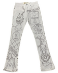 W by Waimea Men's "The Bulldog" Rhinestone Stacked Fit Jeans