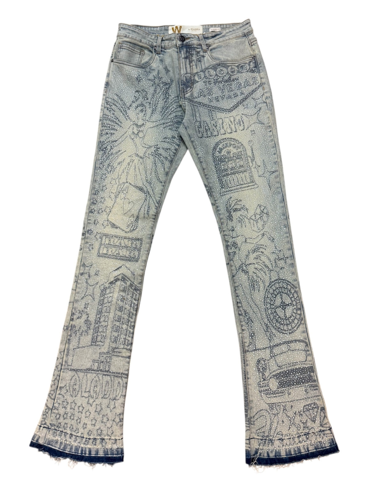 W by Waimea Men's "Las Vegas" Stacked Fit Jeans