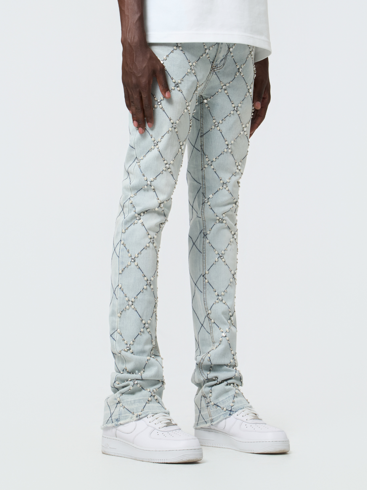 Waimea Men's Rhinestone Stacked Jeans