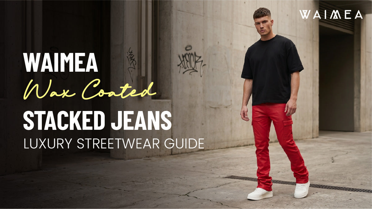 Waimea Wax Coated Stacked Jeans