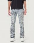 W by Waimea Men's "The Bulldog" Rhinestone Stacked Fit Jeans