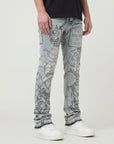 W by Waimea Men's "The Bulldog" Rhinestone Stacked Fit Jeans