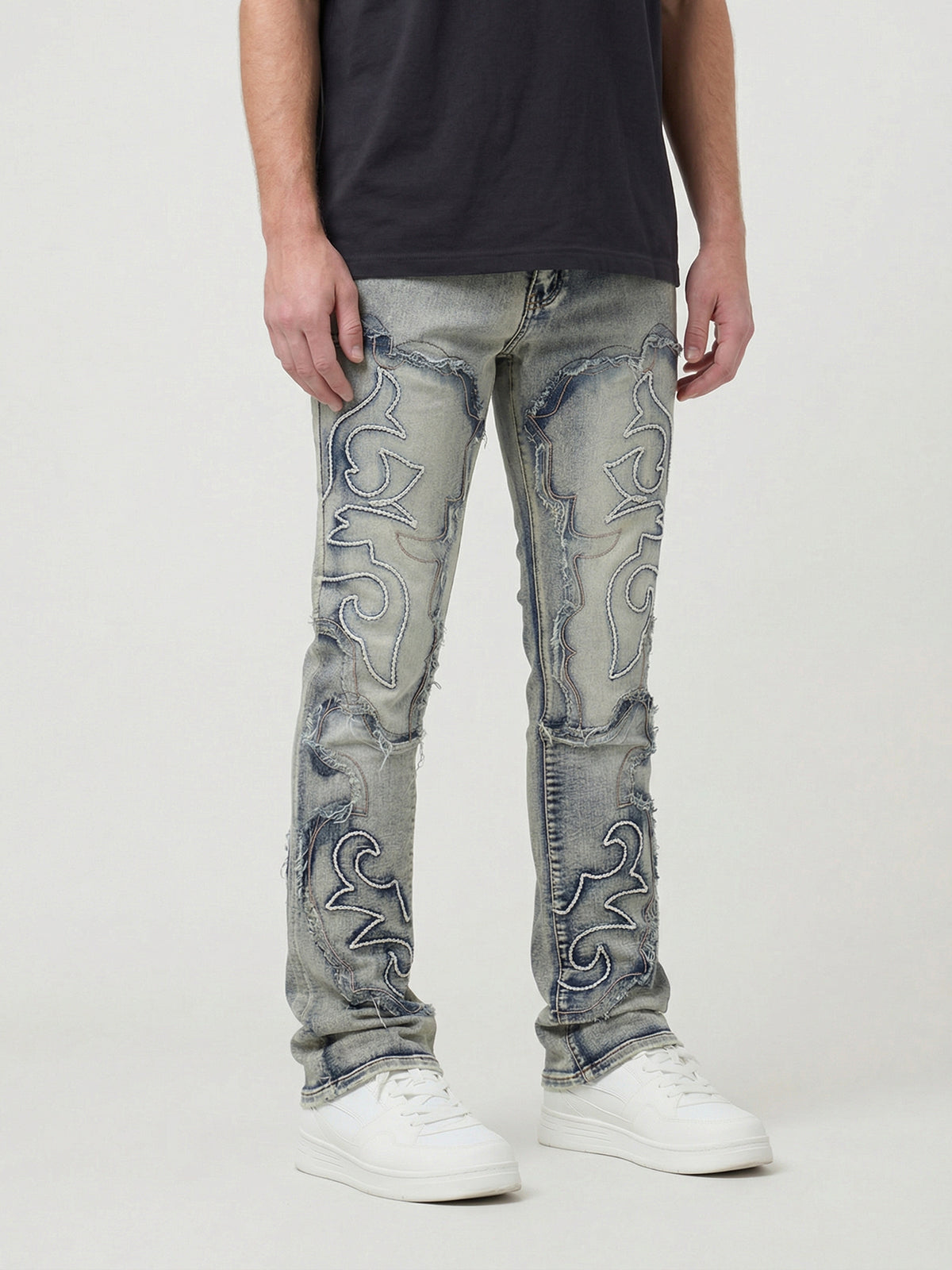 Mens Stacked Jeans:  Slim & Tapered Fits Collection