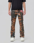 Waimea Men's Black Multi "JUNGLE" Stacked Jean