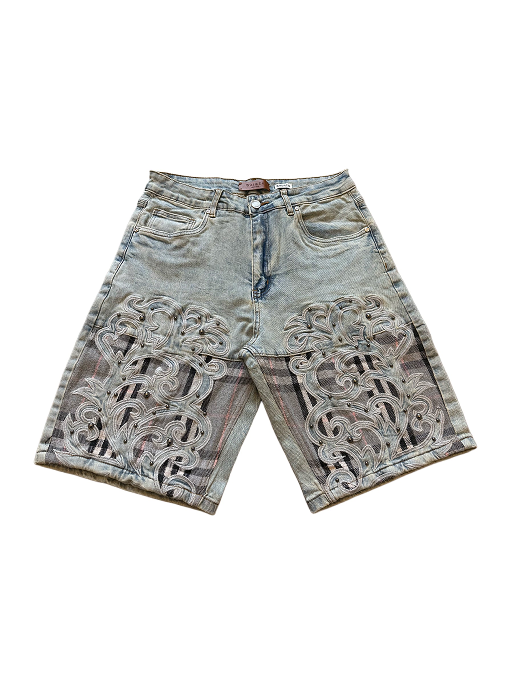Waimea "Back to School" Plaid Denim Short