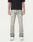 Waimea Men's Blue Stacked Star Jean with Chain