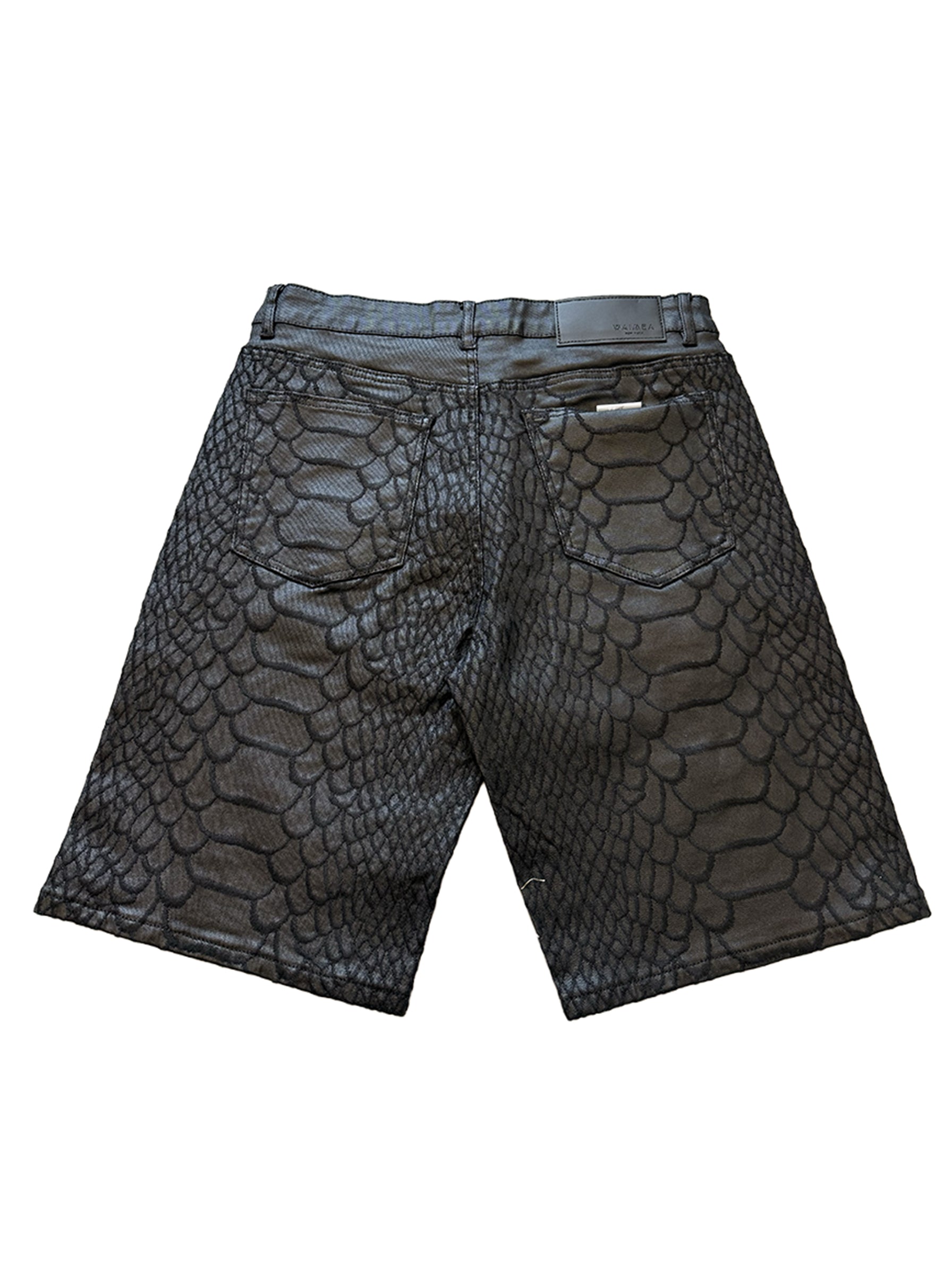 Men's Jet Black Python Short