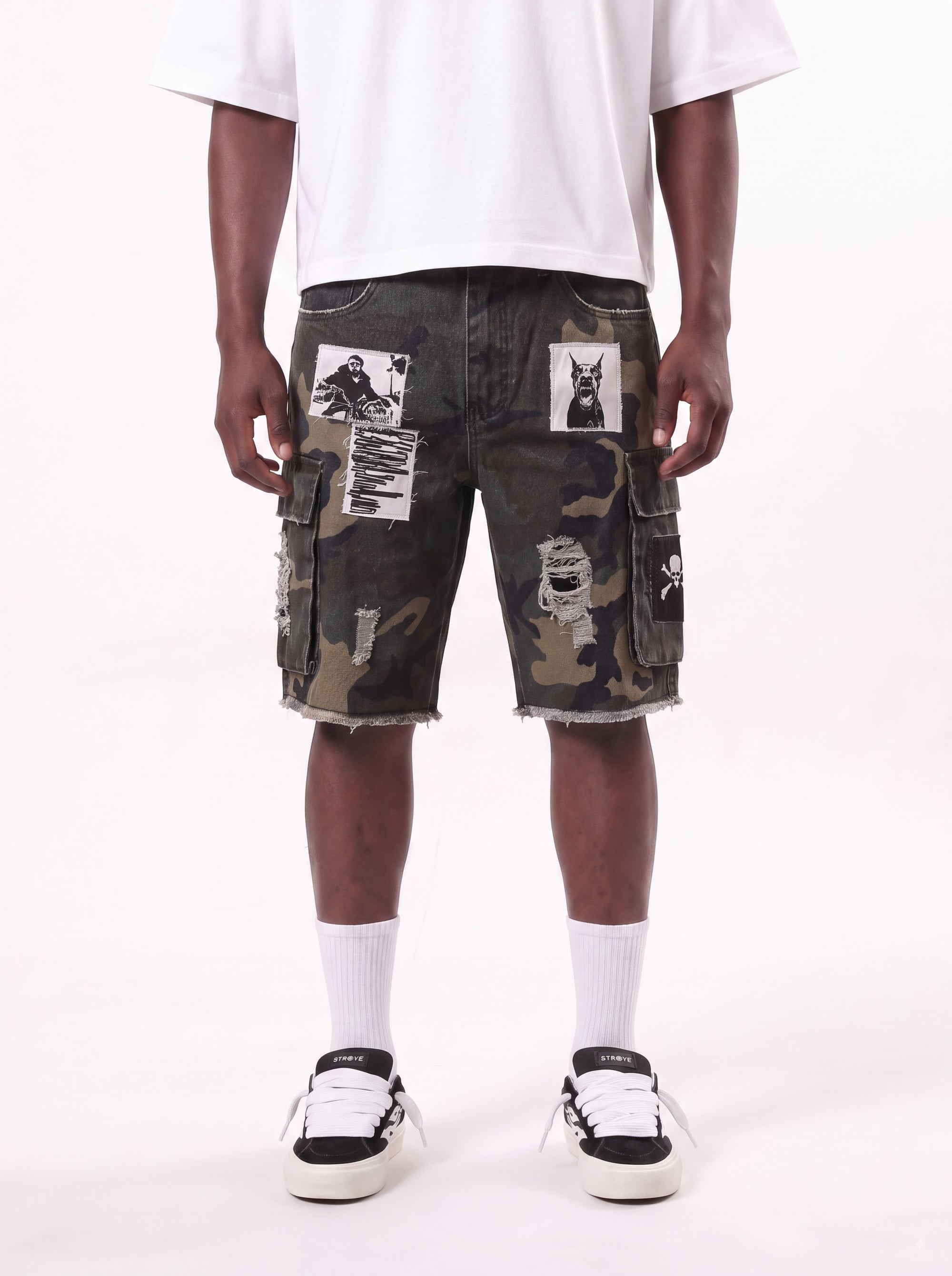 W BY Waimea Camo Patchwork Shorts