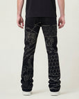 W by Waimea Men's "The Bulldog" Rhinestone Stacked Fit Jeans