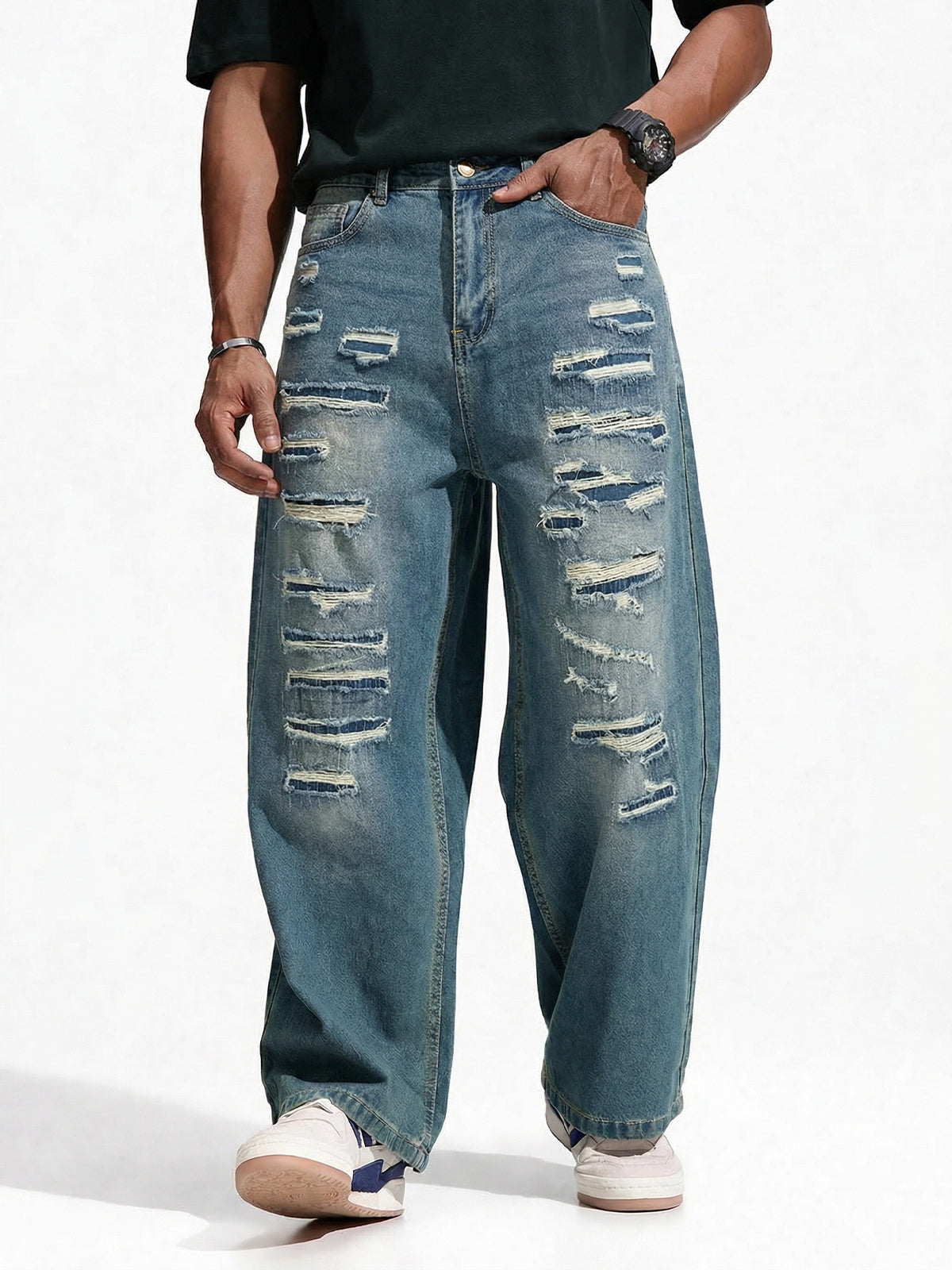 Baggy Jeans: Ripped, Denim Jeans for Men