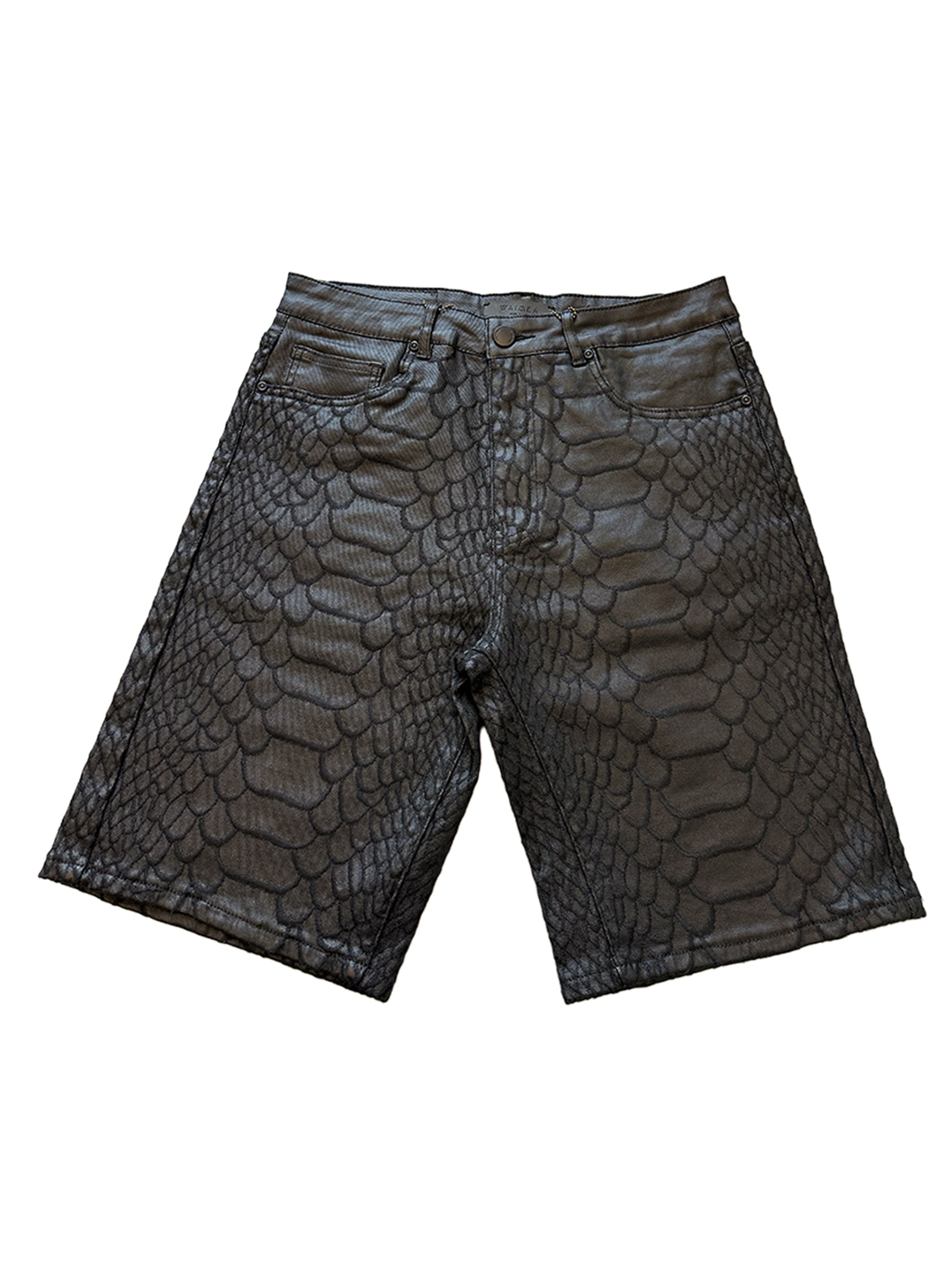 Men's Jet Black Python Short