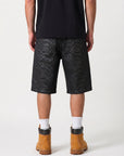 Men's Jet Black Python Short