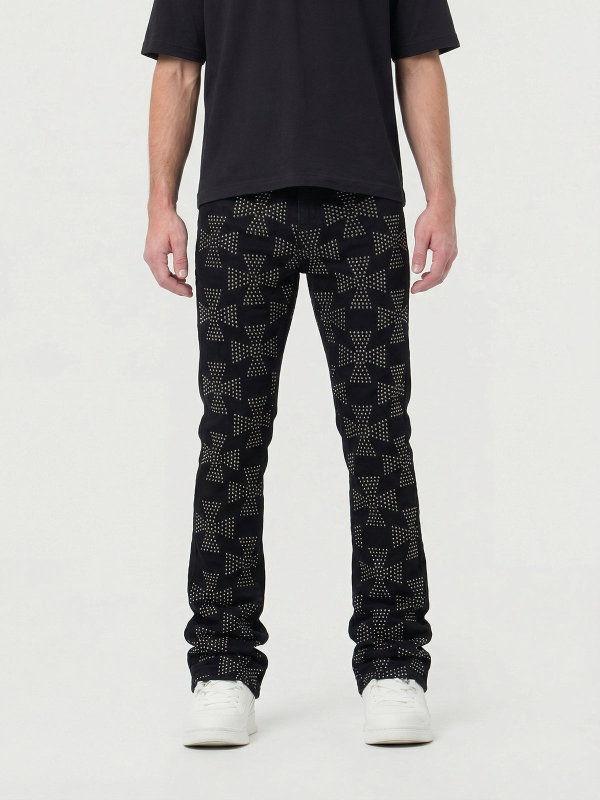 Waimea Men's Roman Cross Rhinestone Stacked Jeans – Waimea Online