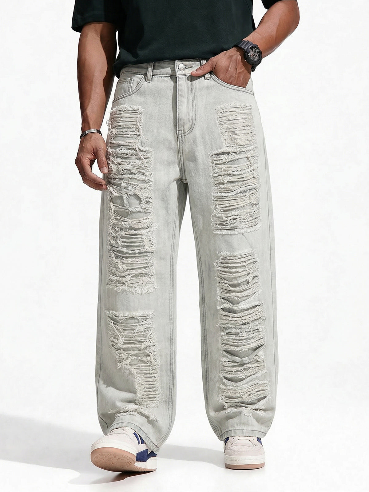 Baggy Jeans: Ripped, Denim Jeans for Men