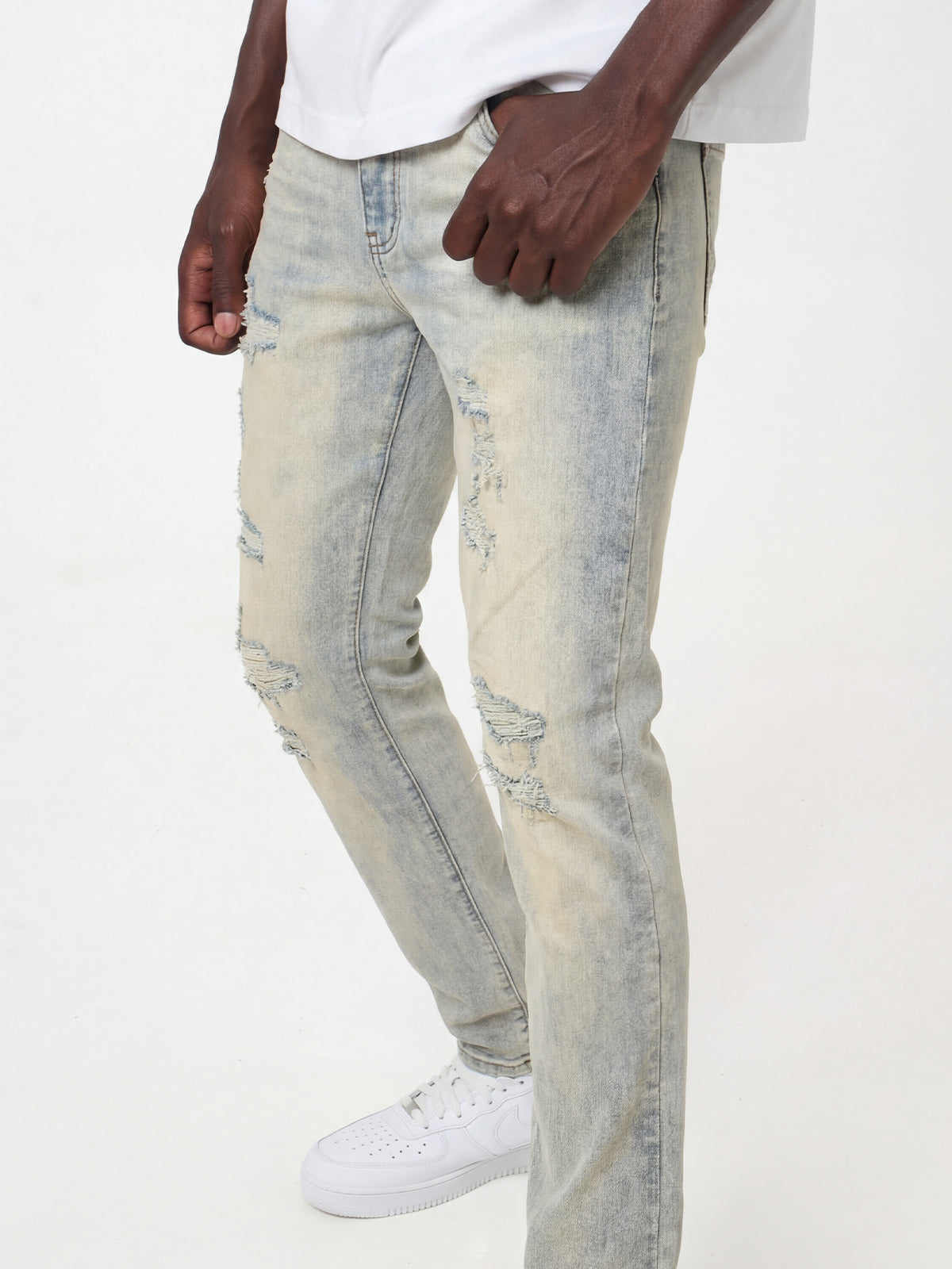 Waimea Men's Minimal Ripped Slim Fit Jean