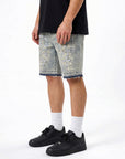 Waimea Men's PU Cross and Studded Denim Short
