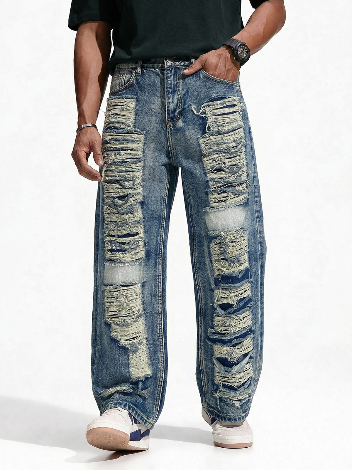 Baggy Jeans: Ripped, Denim Jeans for Men